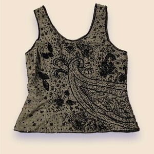 SOLD - Vintage - Embroidered Corset Style Top